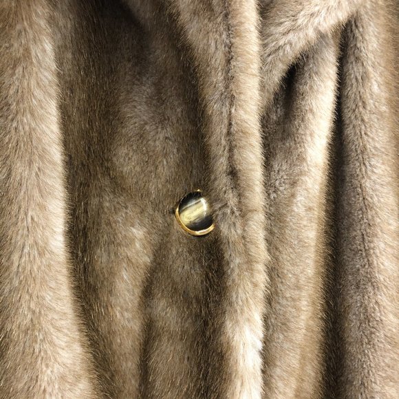 💎 Mob Wife: Tissavel France Faux-Fur Full-Length Vintage Coat - Picture 5 of 15